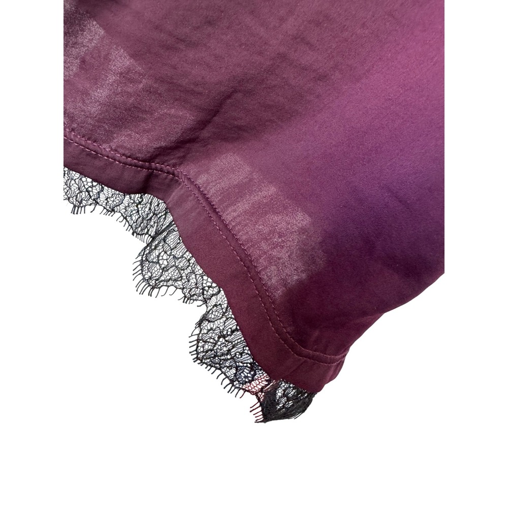 Tahari Purple Racerback Camisole Lace Trim Plum Sleepwear  Romantic Large - Picture 3 of 4